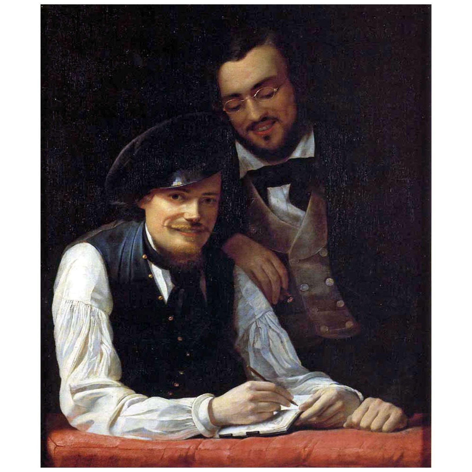 Franz Winterhalter. Selbstporträt mit Bruder. 1840. Kunsthalle Karlsruhe