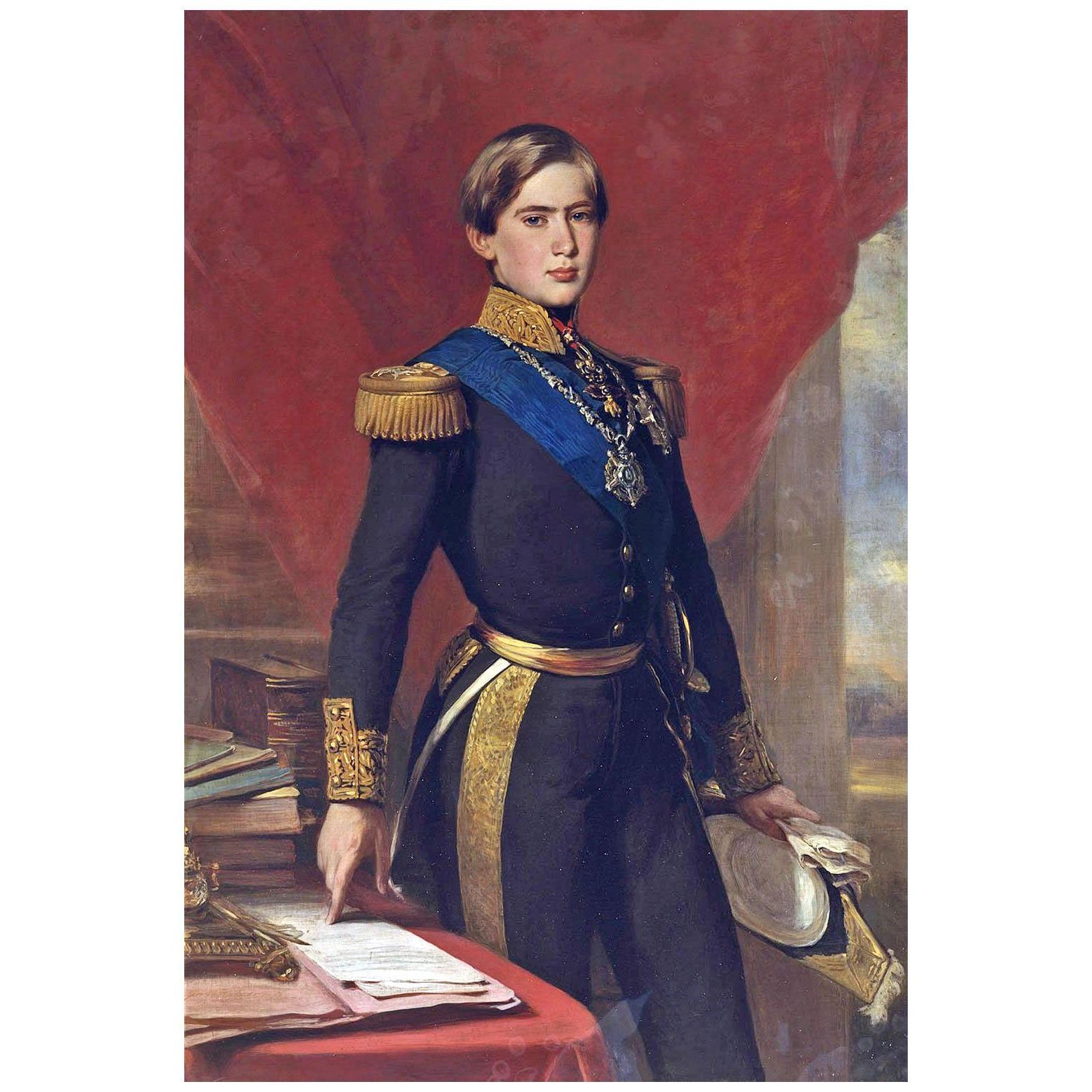 Franz Winterhalter. Pedro V König von Portugal. 1854. Palacio da Ajuda Lisboa