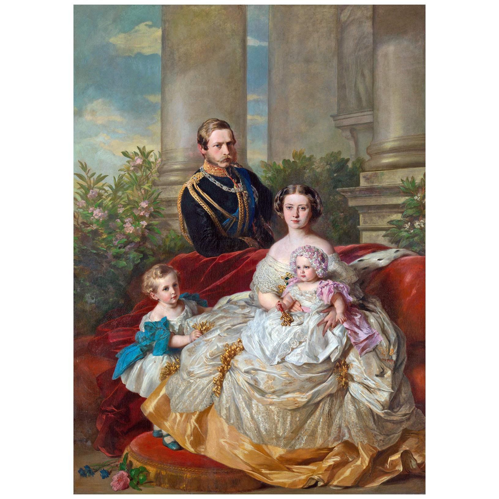 Franz Winterhalter. Kaiser Friedrich III mit Familie. 1862. Royal Collection London