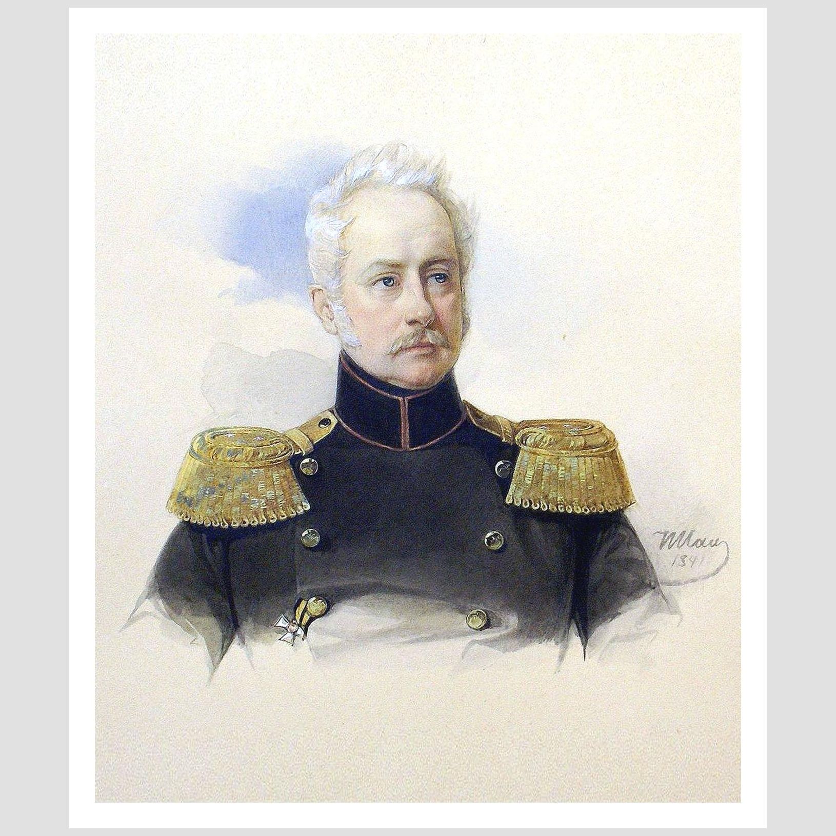 Владимир Гау. Владимир Андреевич Глинка. 1841. Эрмитаж
