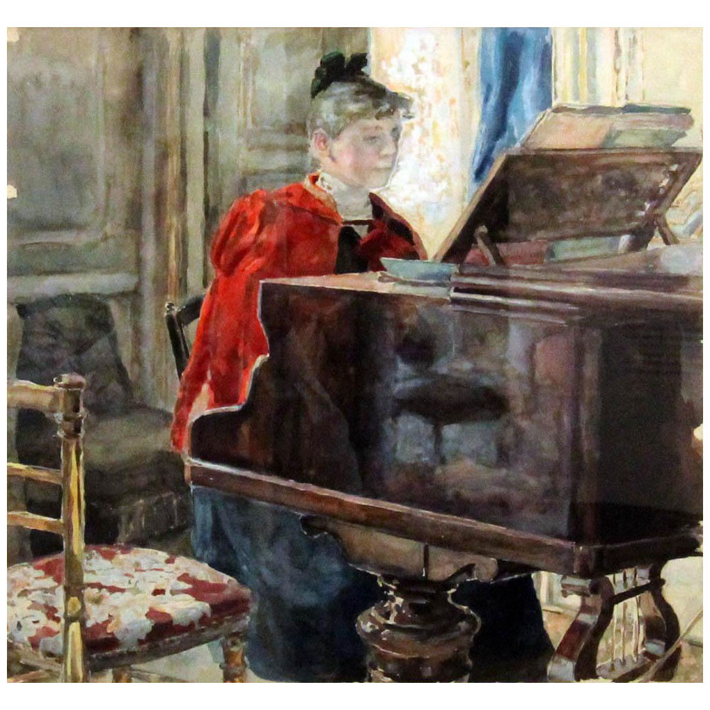 Мария Якунчикова-Вебер. За роялем. Вт. пол. 1880-х. Третьяковская галерея