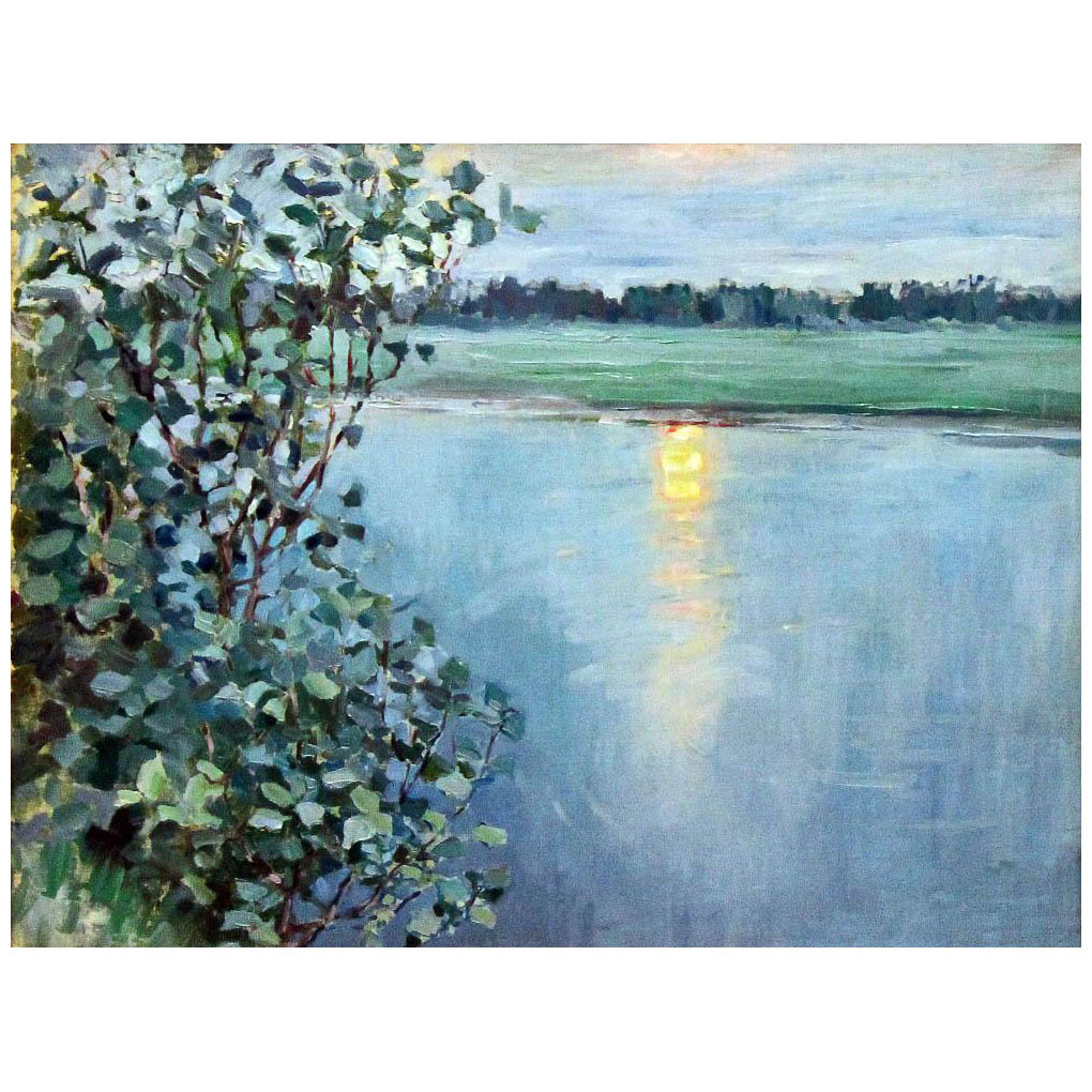 Мария Якунчикова-Вебер. Река на закате. Нач. 1890-х. Музей-заповедник Поленово