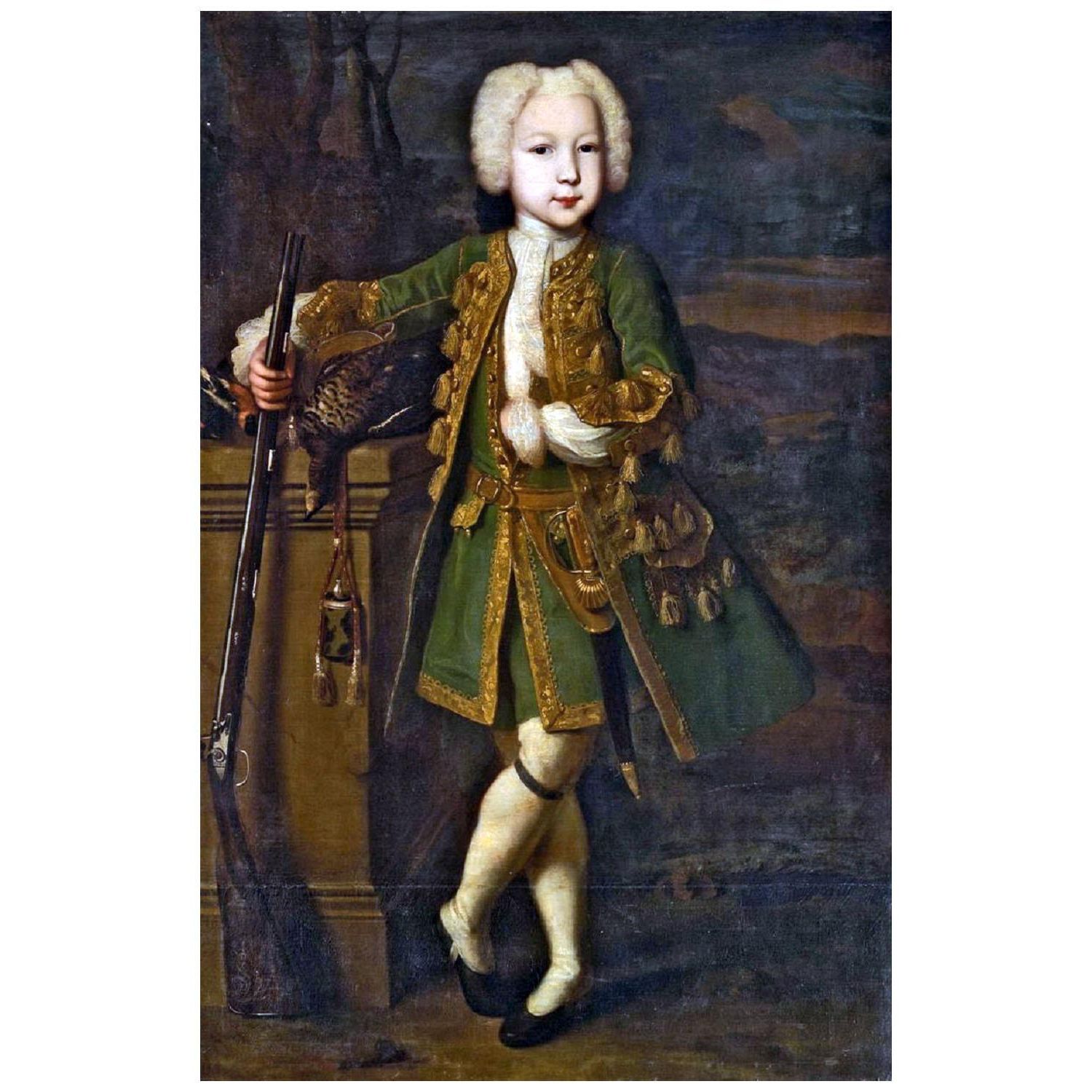 Луи Каравак. Портрет мальчика в охотничьем костюме. 1730. Русский музей