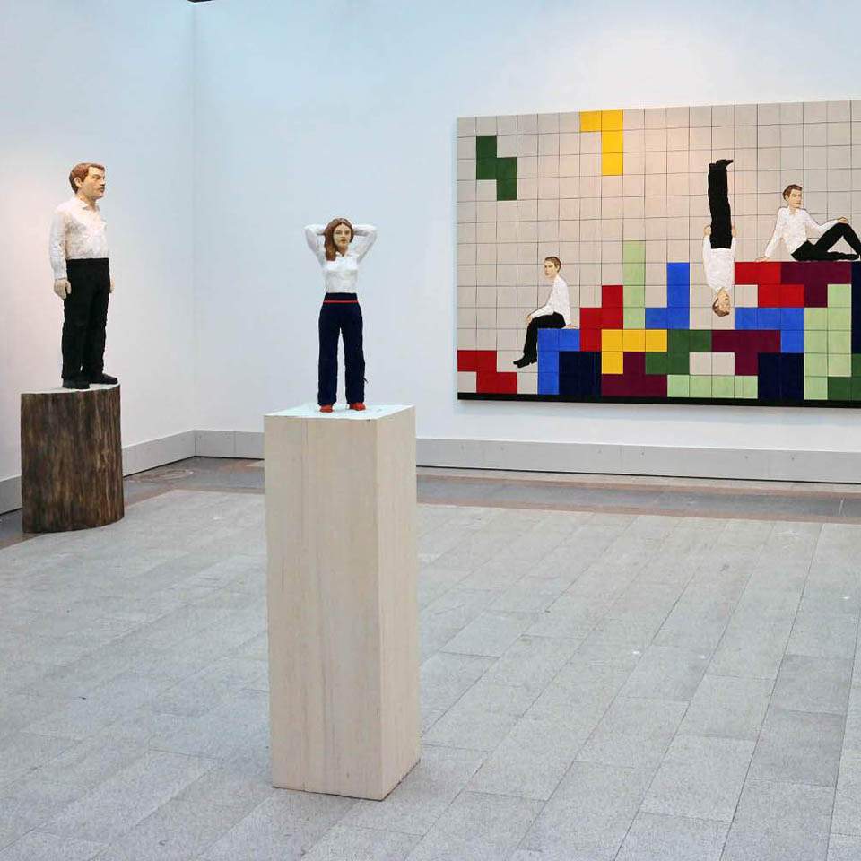 Работы Стефана Балкенхола на стенде Galerie Forsblom