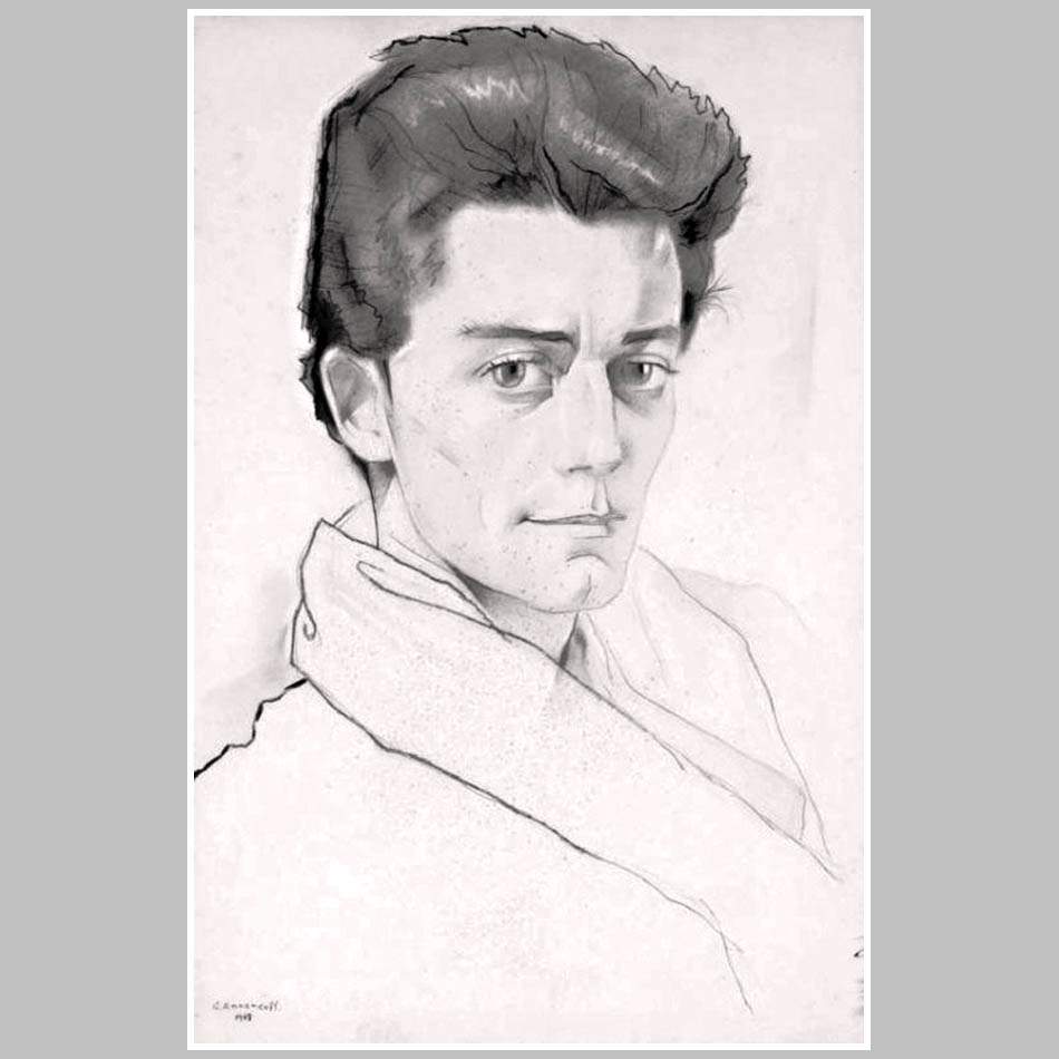 Юрий Анненков. Портрет Жерара Филипа. 1948
