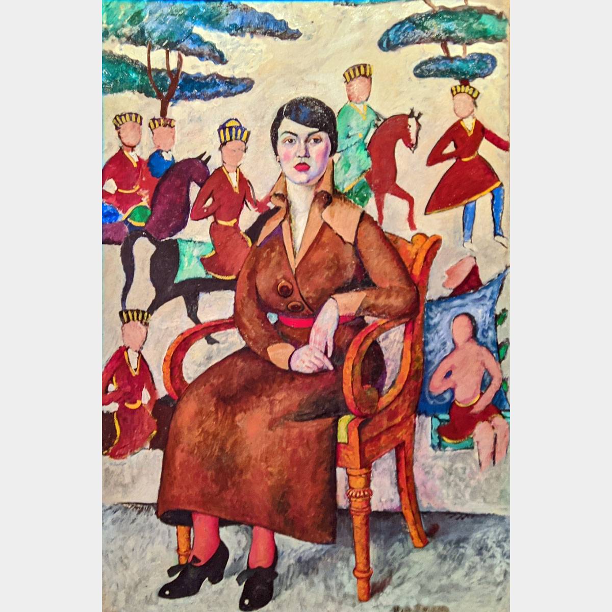Илья Машков. Портрет дамы в кресле. 1913