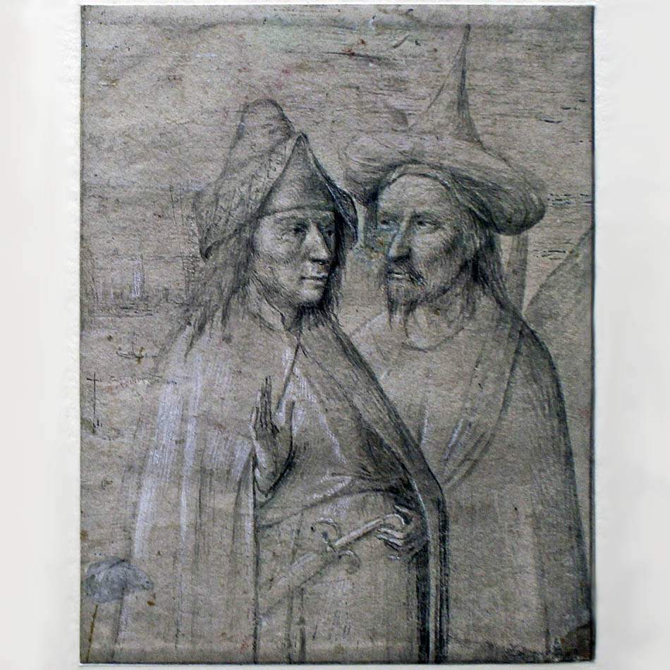 Иероним Босх. Два восточных человека. 1500, бум., карандаш, уголь