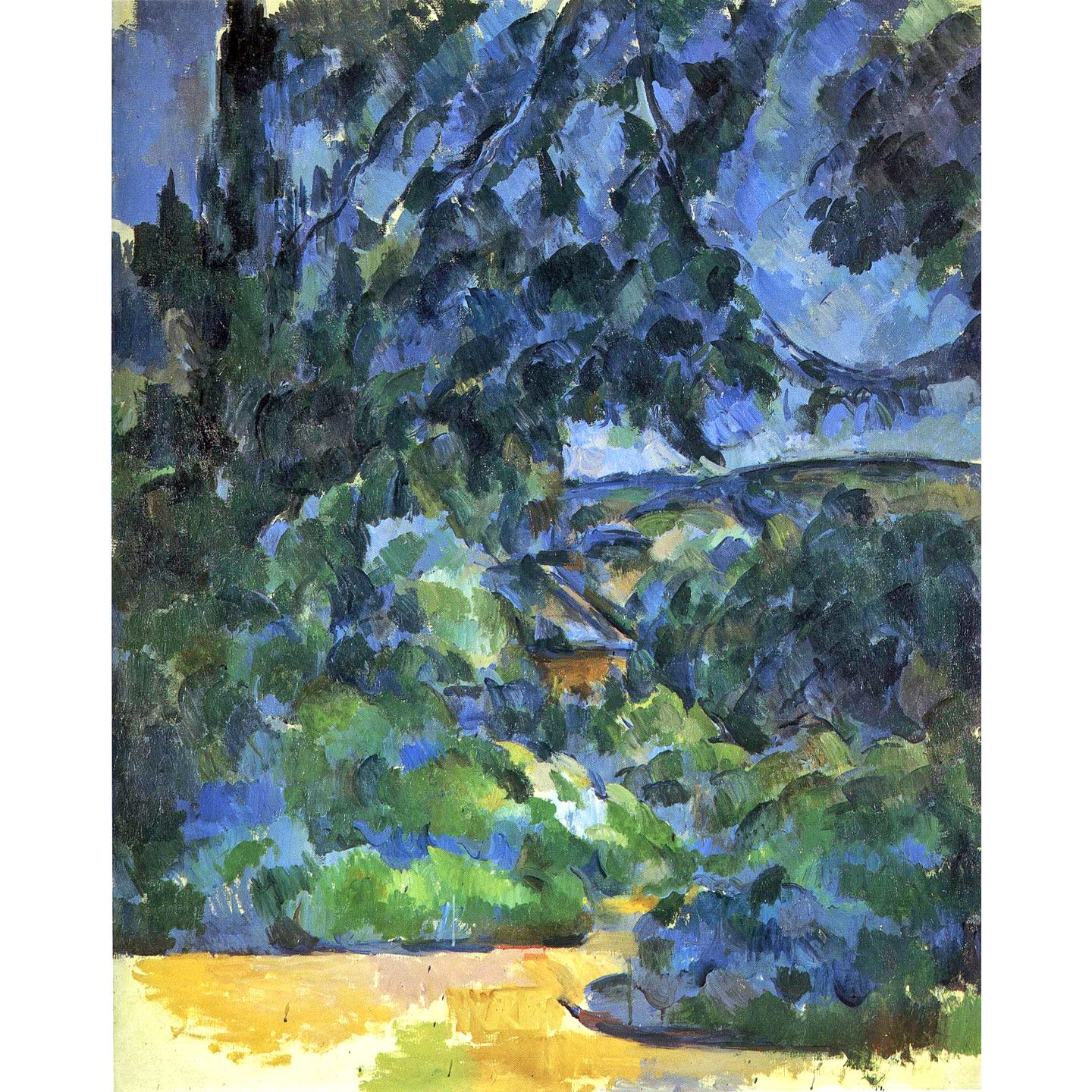 Поль Сезанн. Голубой пейзаж. 1904-1906. Эрмитаж