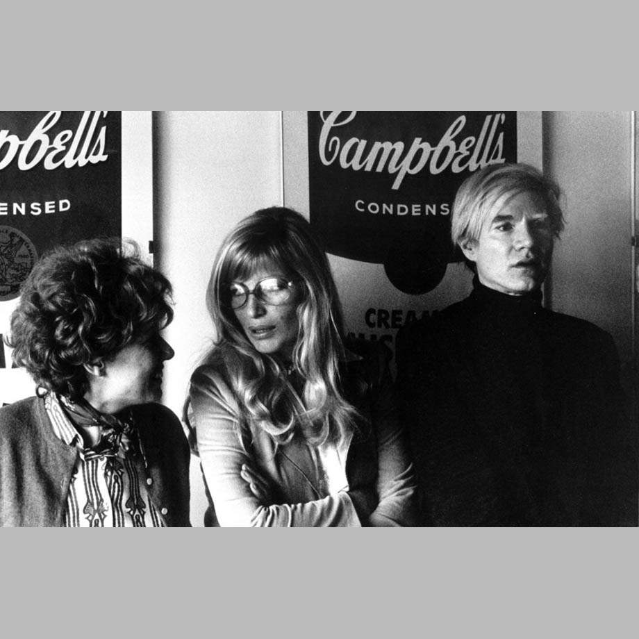 Э. Каталано. Энди Уорхол, Дачия Мараини и Моника Витти (Andy Warhol, Dacia Maraini and Monica Vitti). 1973