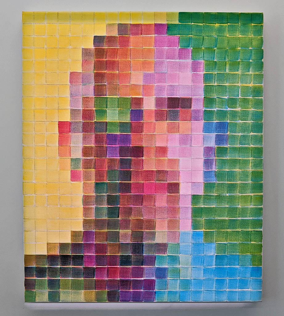 Chuck Close. Self-Portrait IV (Smalt). 2015. Oil on canvas