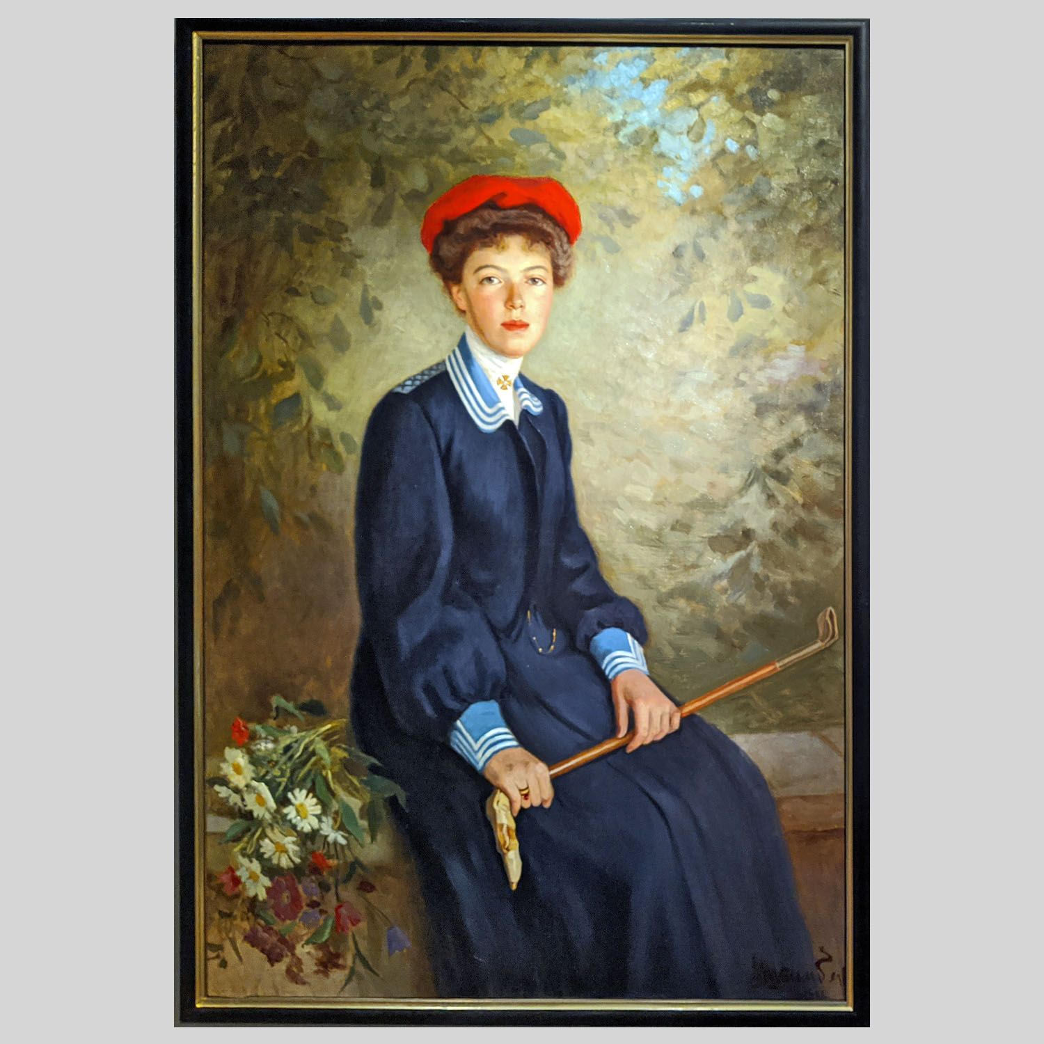 Виктор Штемберг. Портрет великой княгини Ольги Александровны. 1908