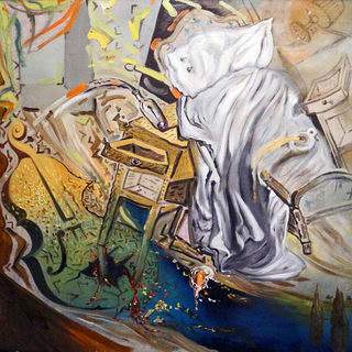 Salvador Dali. Bed and Two Besides Tables Attacking a Cello. 1983