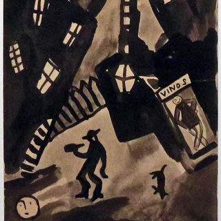 Salvador Dali. Drunkard. Madrid Scene. 1922-23