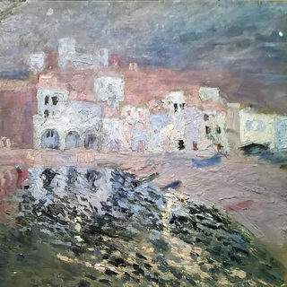 Salvador Dali. Landscape of Cadaques. Port Alguer. 1919