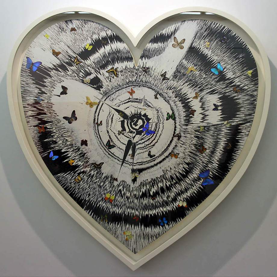 Damien Hirst. Beautiful Love Kids Co Twenty-Five to Ten Painting with Butterfly. 2008