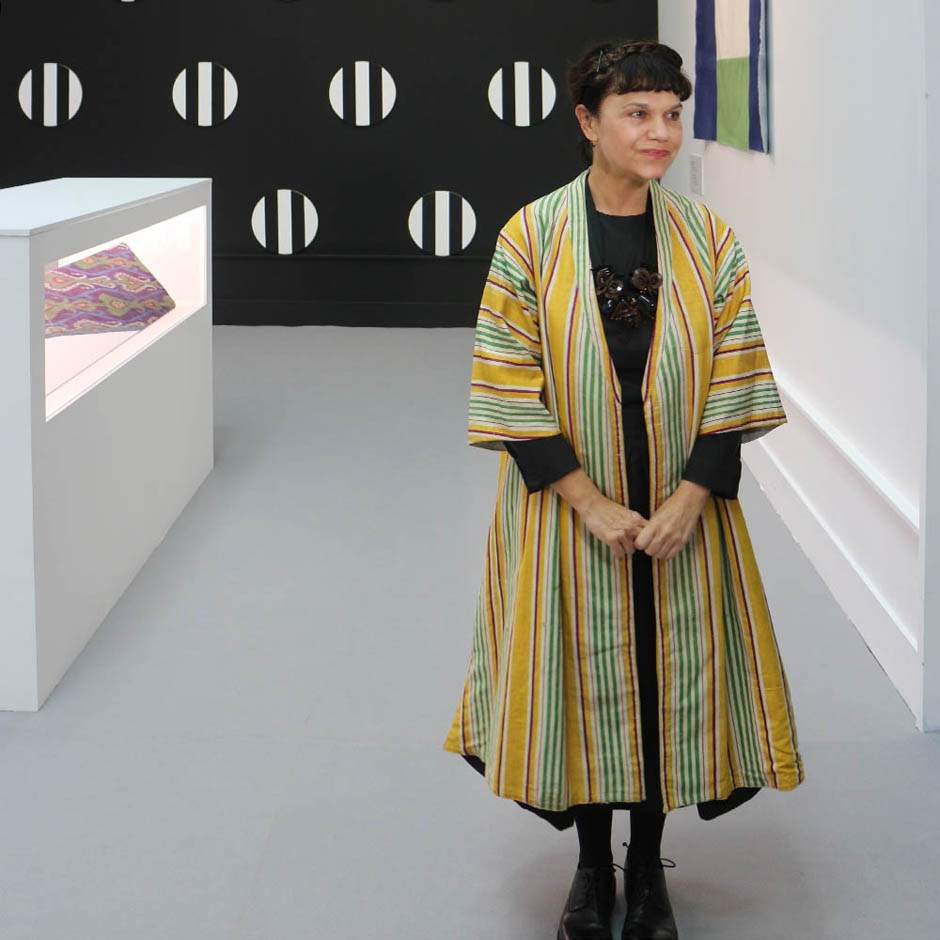 Марина Лошак на открытии выставки