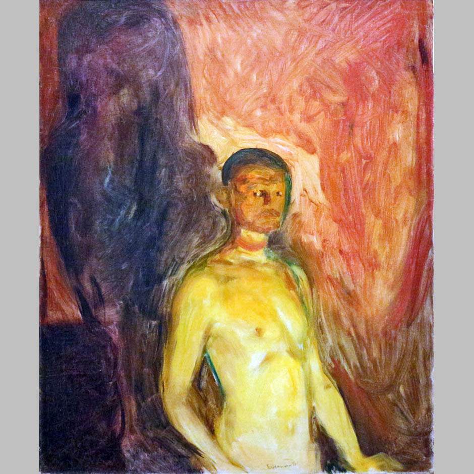 Эдвард Мунк. Автопортрет в аду. 1903