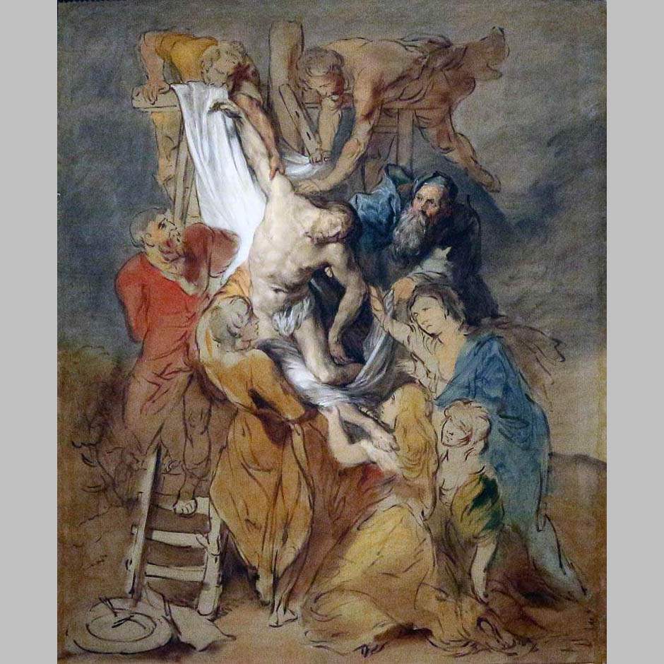 Томас Гейнсборо. Снятие с креста. Копия картины Рубенса. 1765-70
