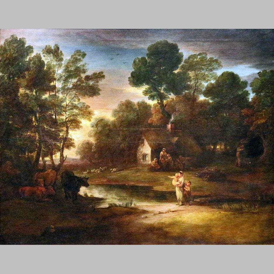 Томас Гейнсборо. Пейзаж со стадом у водоема. 1782