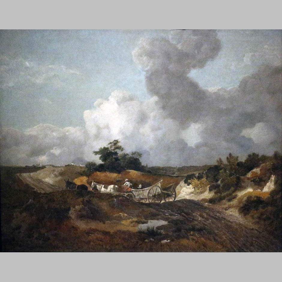 Томас Гейнсборо. Пейзаж с повозкой. 1746-47