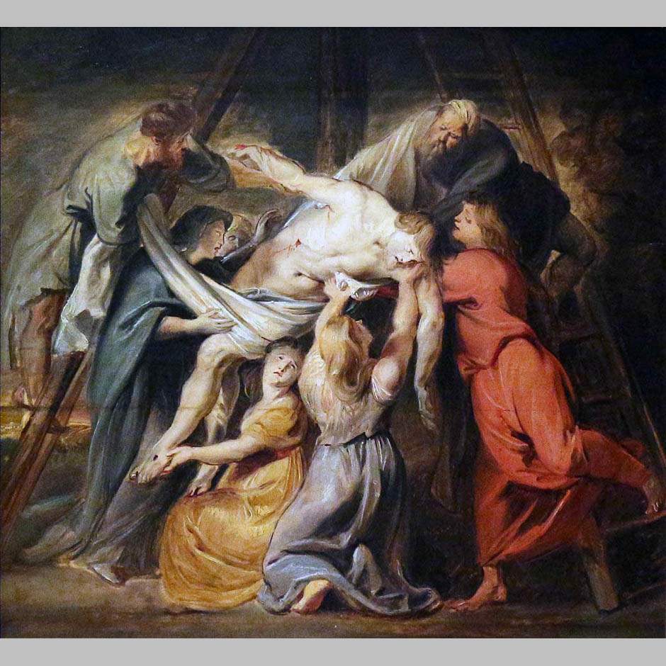 Питер Пауль Рубенс. Снятие с креста. Эскиз. 1611-12