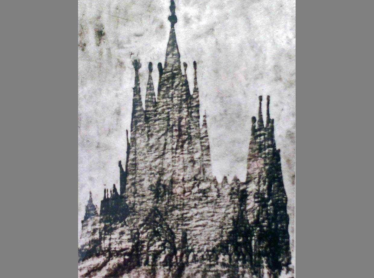 Антонио Гауди. Эскиз алтарной стороны Sagrada Familia. 1990