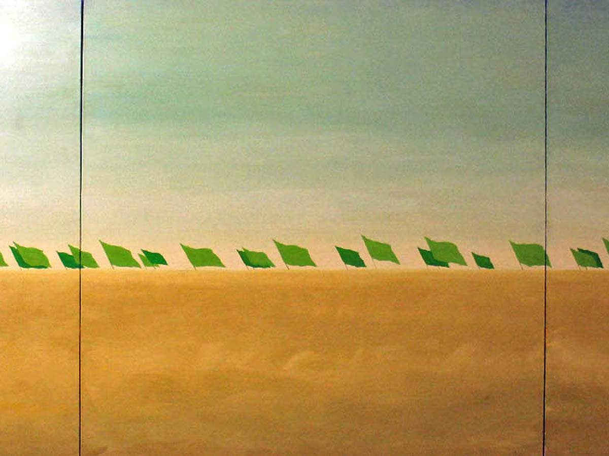 Павел Пепперштейн. Флаги в пустыне. 2005