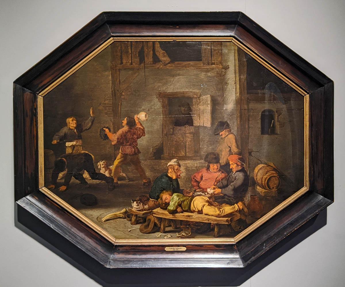 Корнелиш Сафтлевен. Игра в карты и драка в таверне. 1633