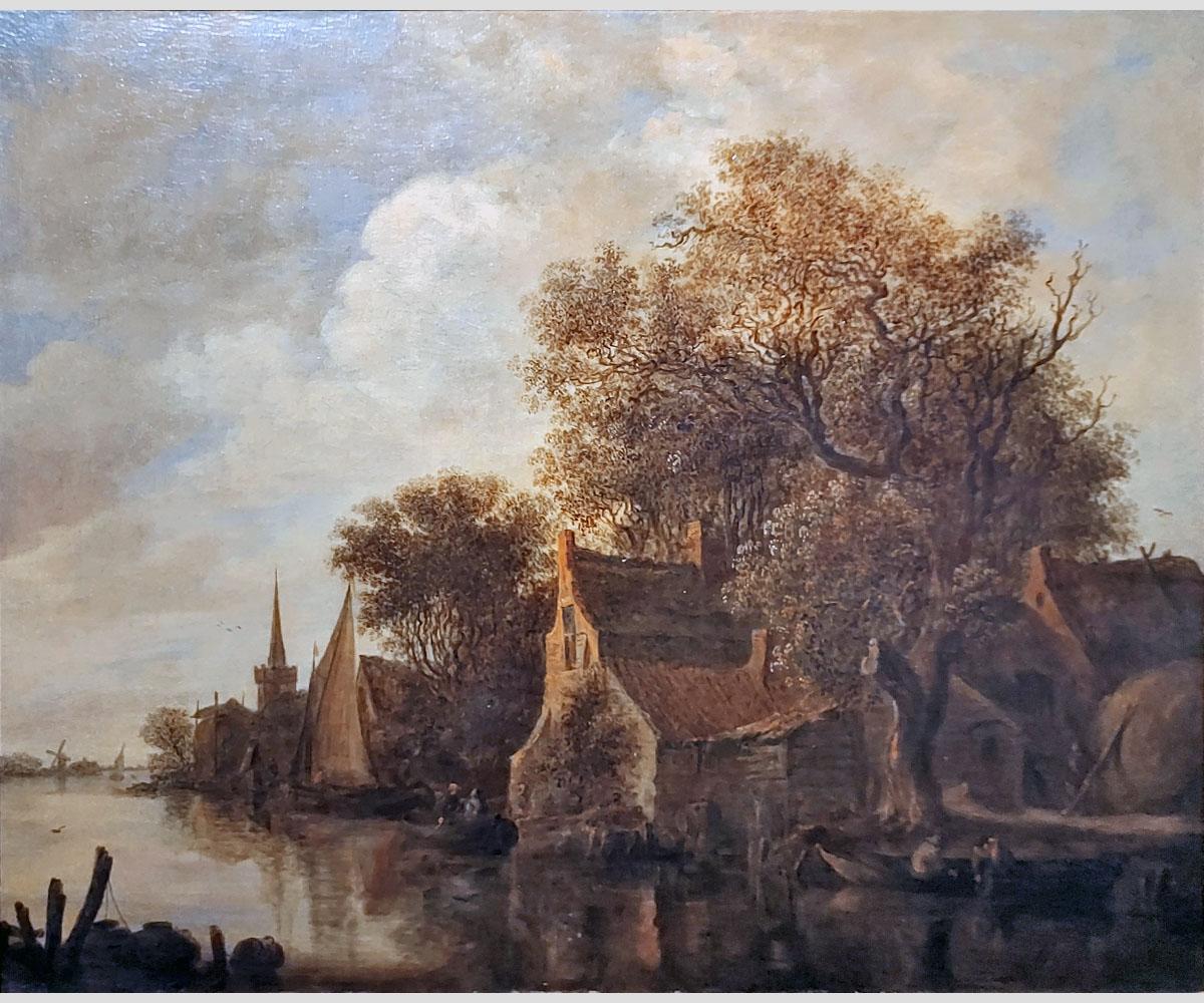 Ян ван Гойен. Речной пейзаж. 1654