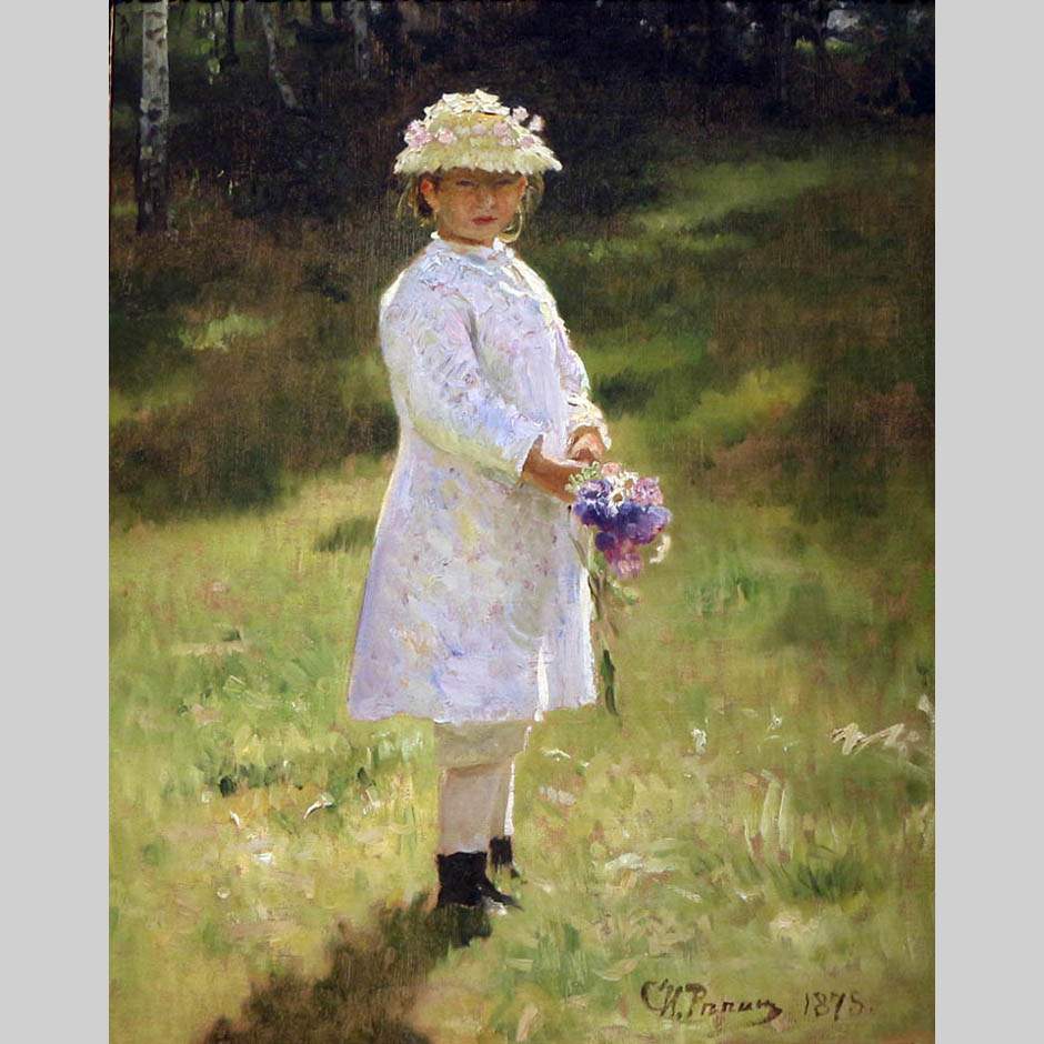 Илья Репин. Девочка с букетом. 1878