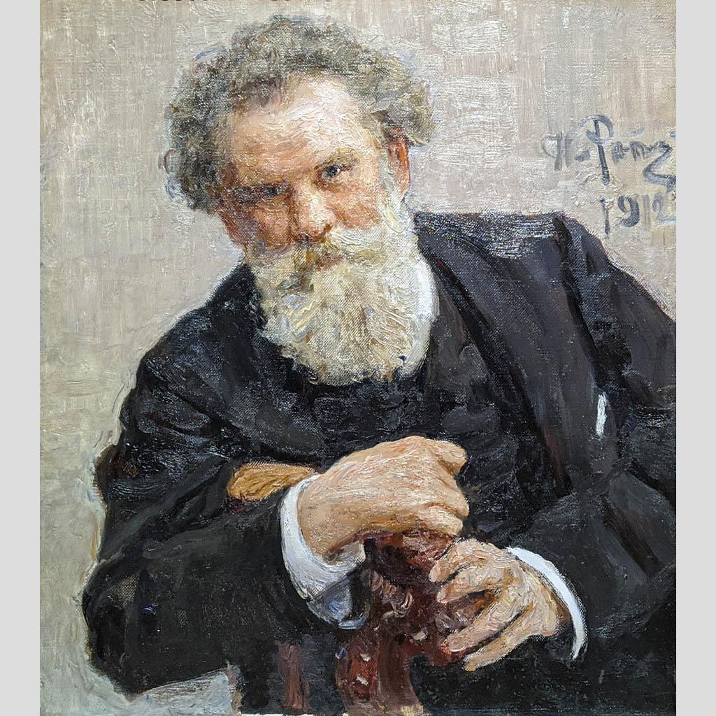 Илья Репин. Портрет В.Г. Короленко. 1912