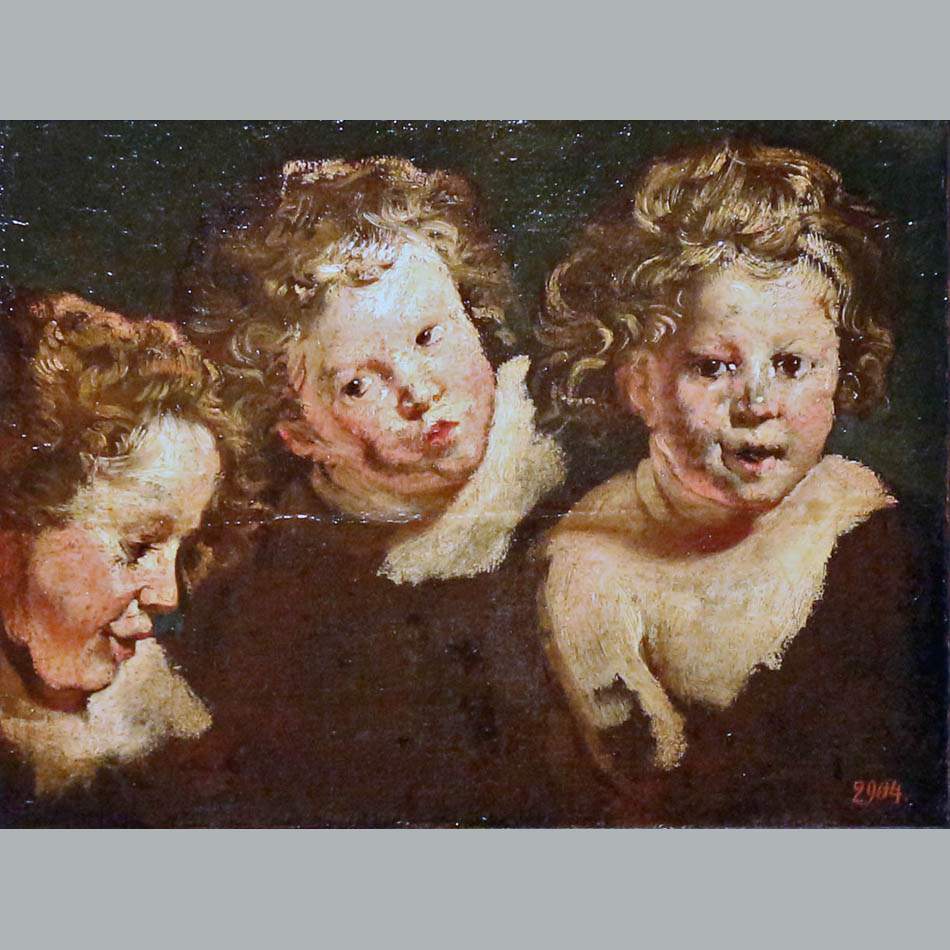 Якоб Йорданс. Три этюда детской головы. 1618-20