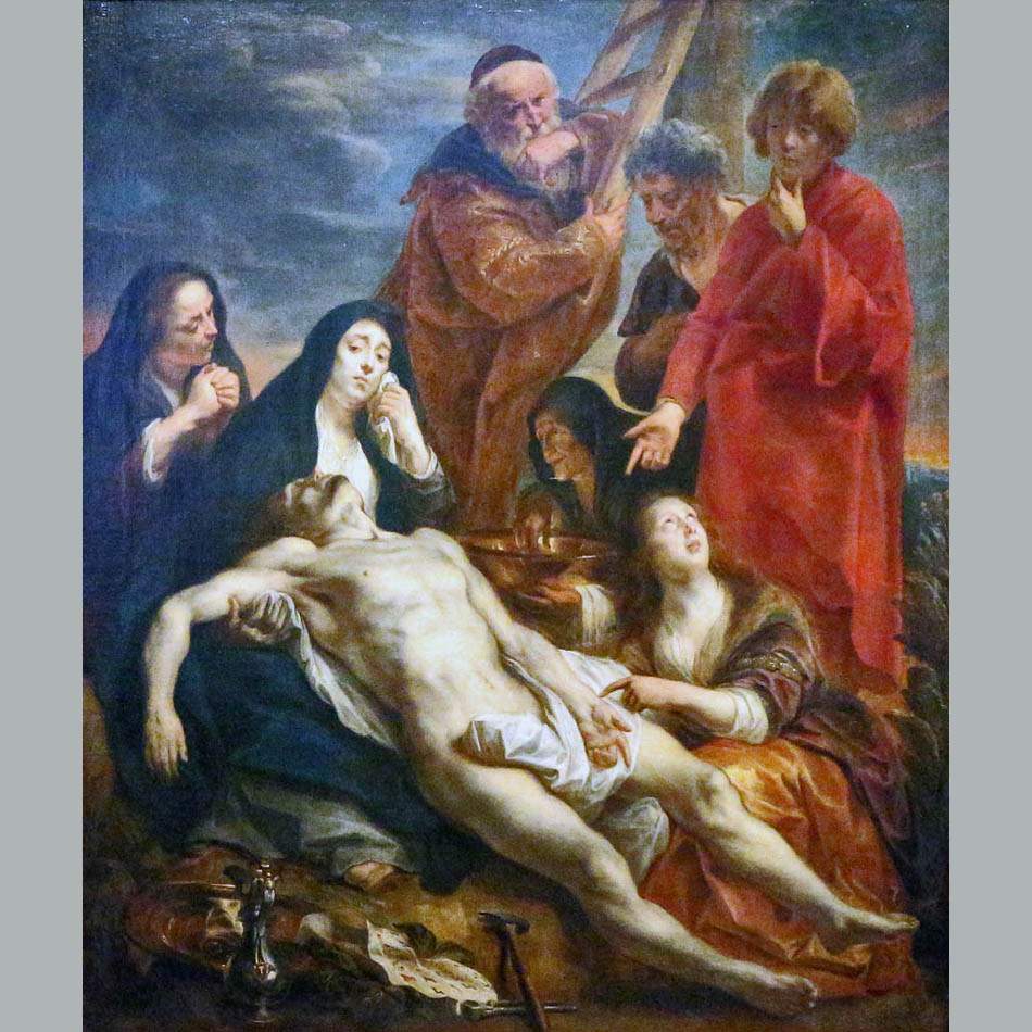 Якоб Йорданс. Оплакивание Христа. 1650