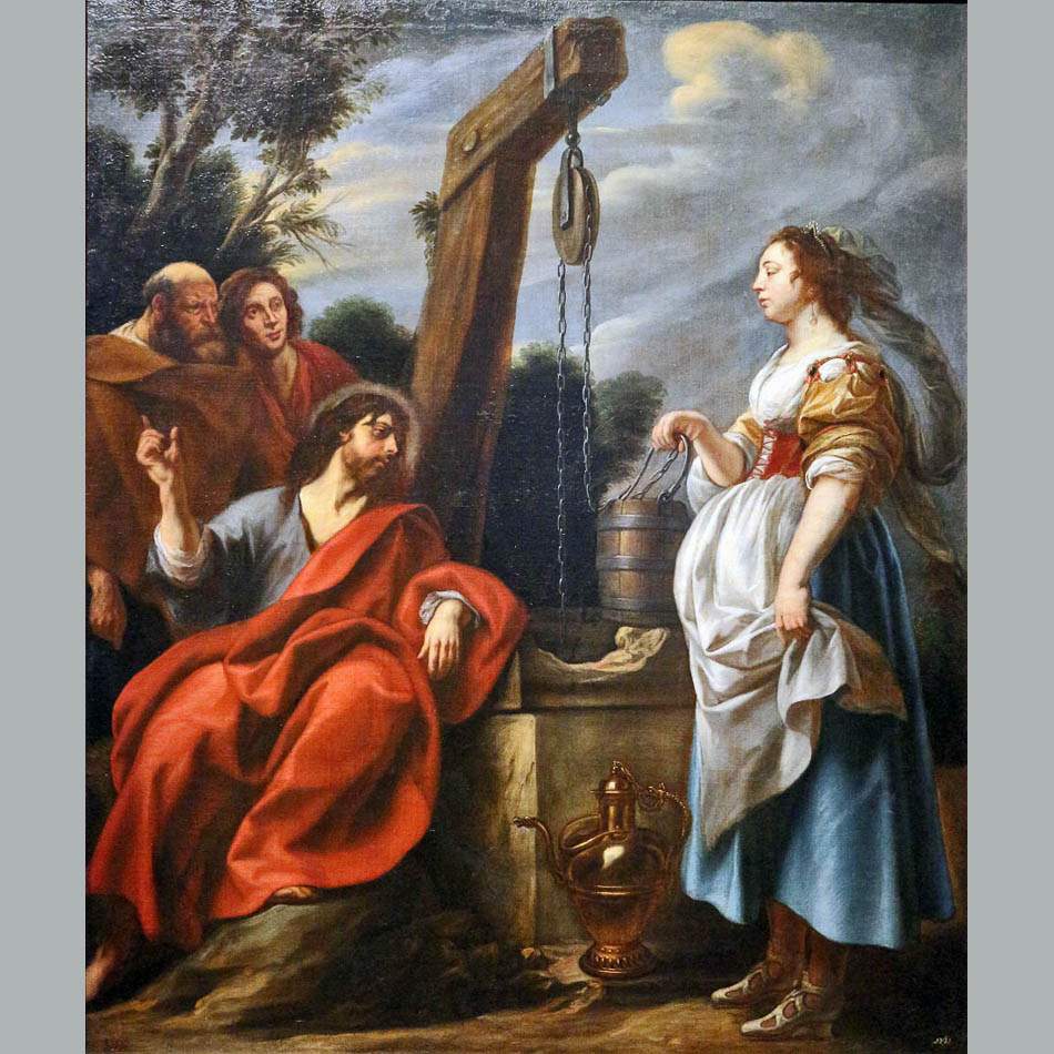 Якоб Йорданс (мастерская). Христос и Самаритянка. 1650