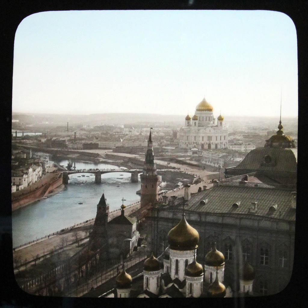 Карл Берггрен. Вид на Москва реку и храм Христа Спасителя. 