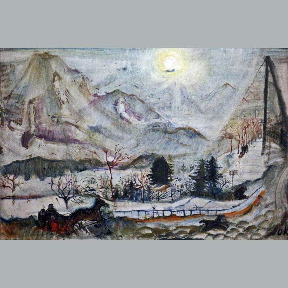 Oskar Kokoschka. Dents du Midi. 1910
