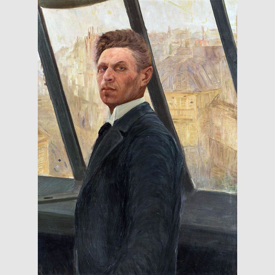 Константин Кузнецов. Автопортрет в мастерской. 1902-1907