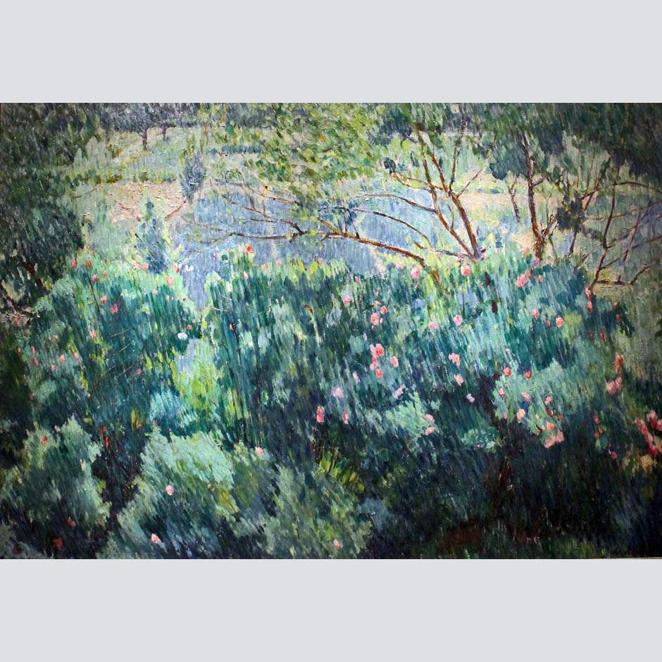 Михаил Ларионов. Розовый куст после дождя. 1904