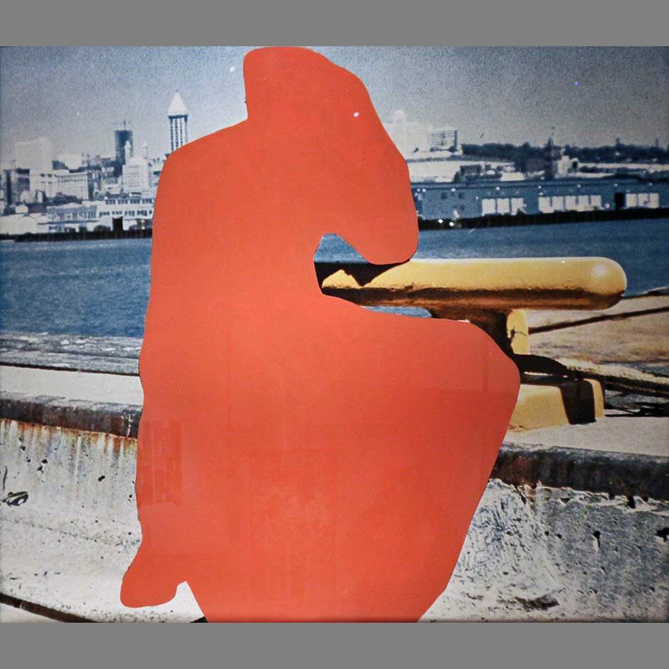 John Baldessari. Pink Shape over Enraptured Figure. 1990