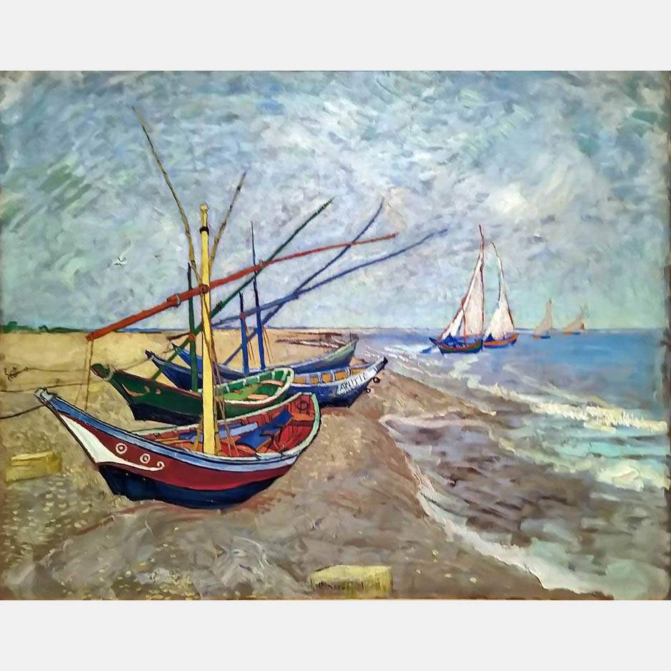Vincent van Gogh. Fishing Boats on the Beach at Saint Maries de la Mer. 1888