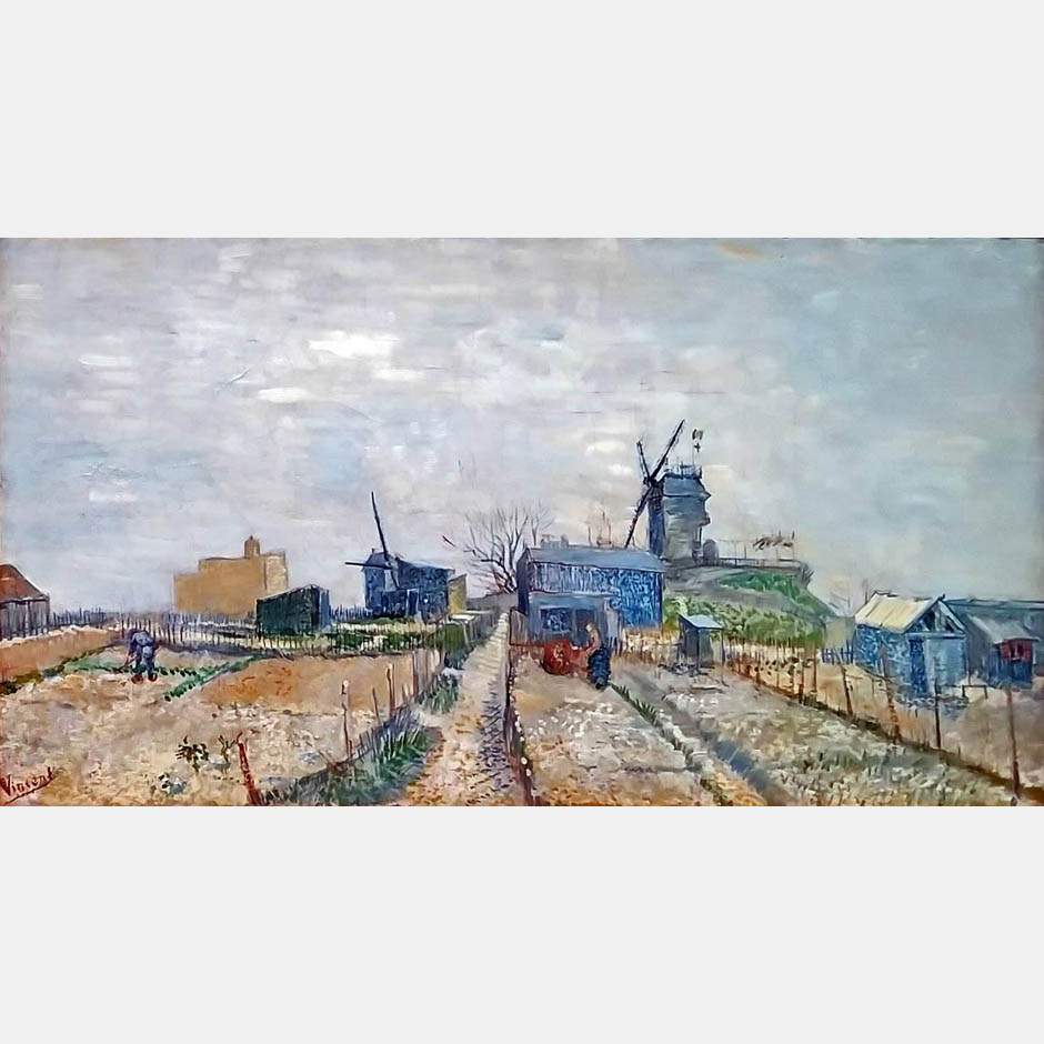 Vincent van Gogh. Montmartre Windmills and Allotments. 1887