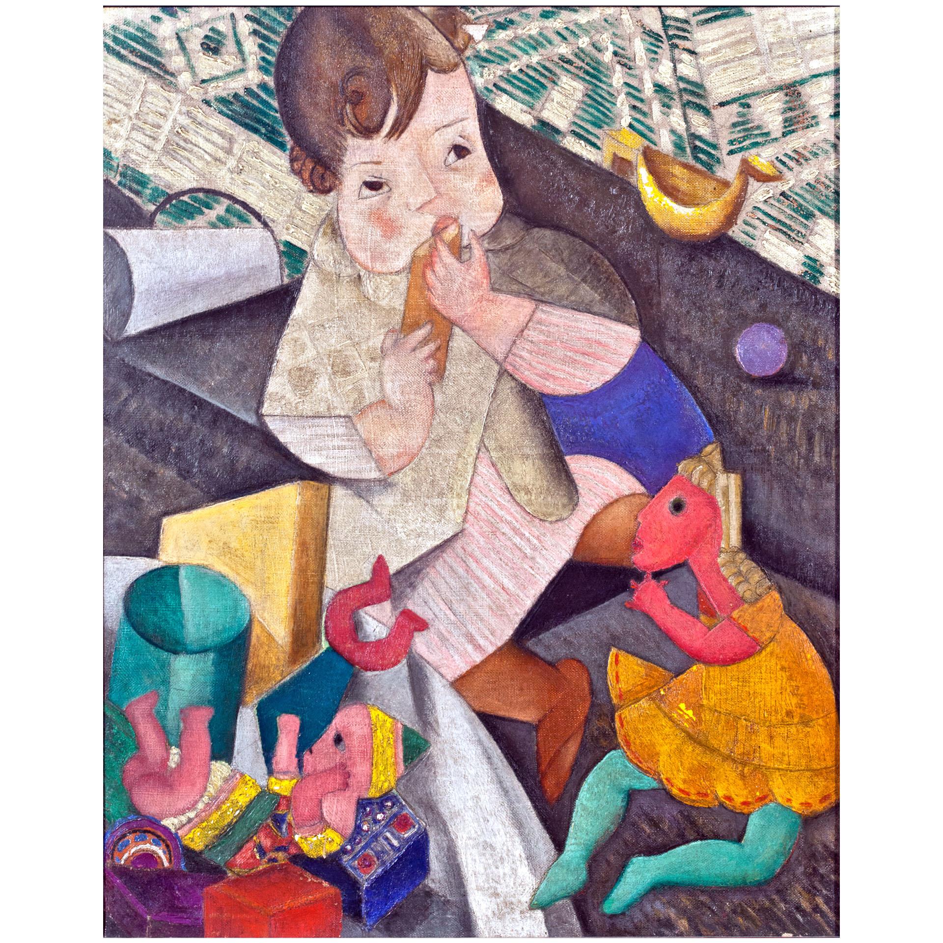 Мария Васильева. Ребенок с игрушками. 1920-е