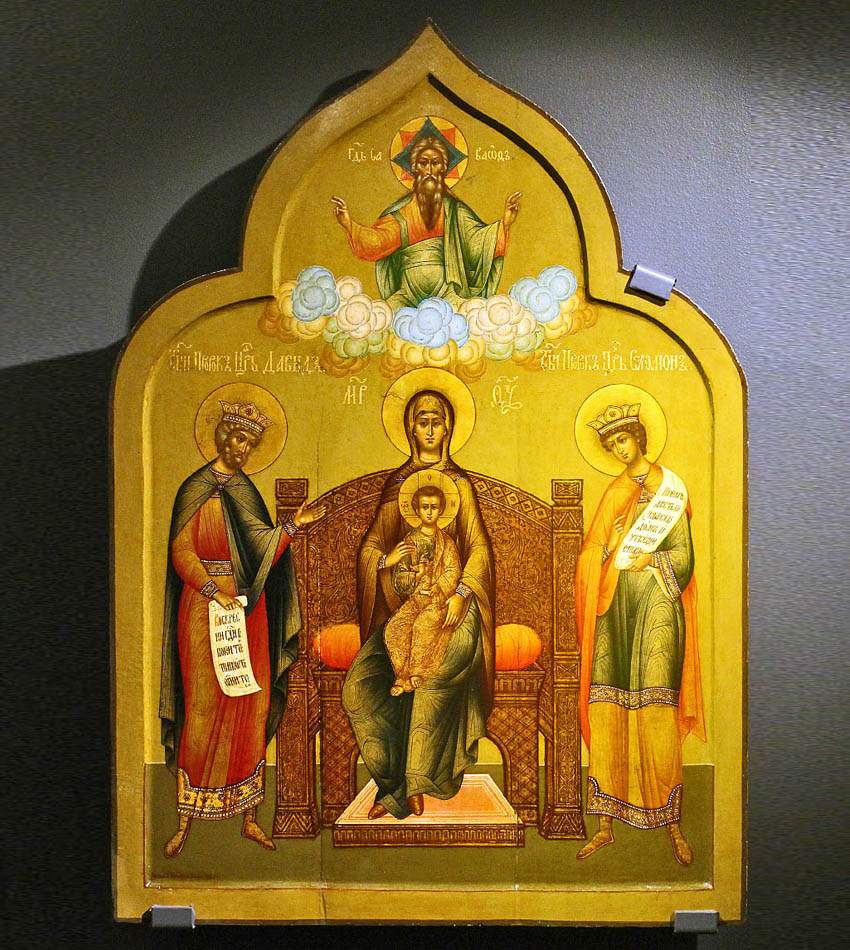 Богоматерь с младенцем и пророками Давидом и Соломоном. Москва, В.П. Гурьянов. 1902