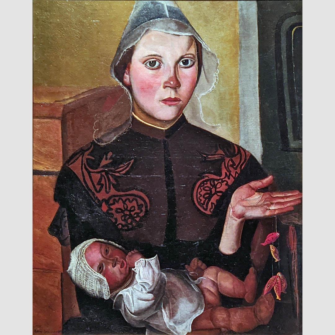 Борис Григорьев. Бретонская рыбачка с ребенком. 1923 (в каталоге № 216)