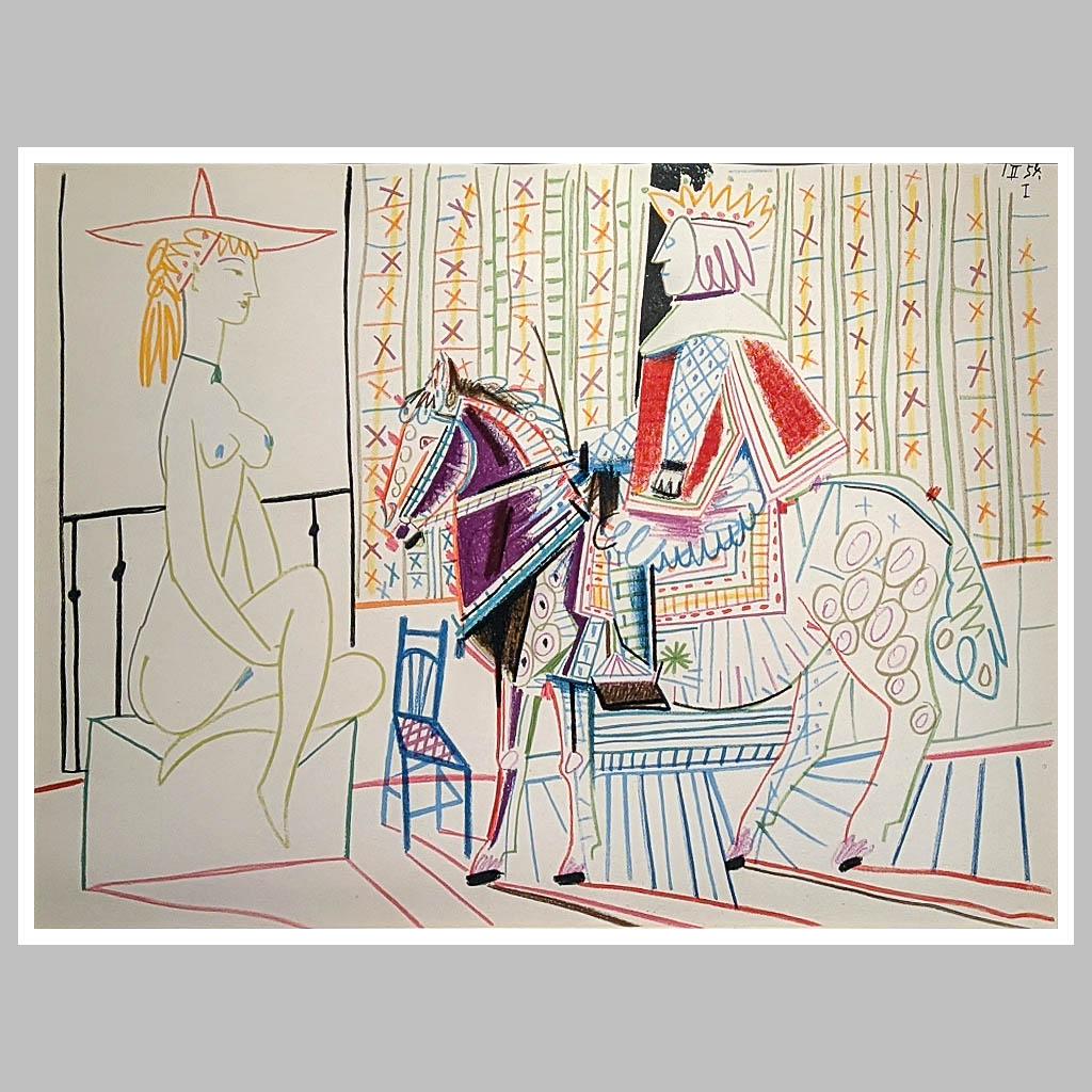 Пабло Пикассо. Наездник и женщина. 1954