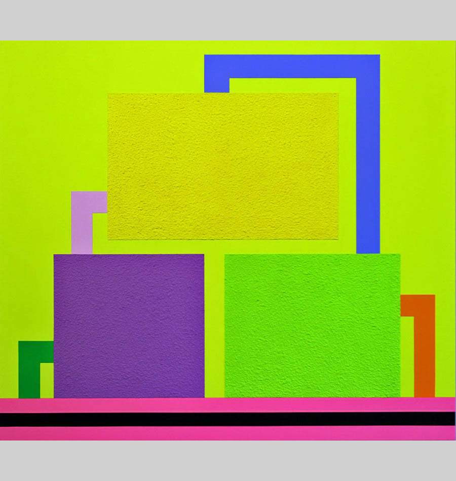 Peter Halley. 24 Frames. 2017, acrylic on canvas