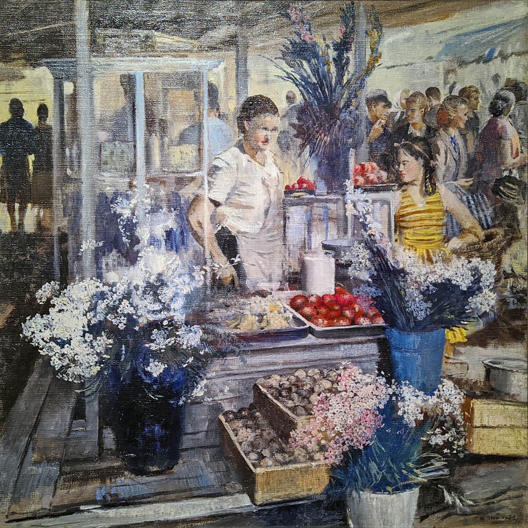 Юрий Пименов. Латвийский рынок. 1955