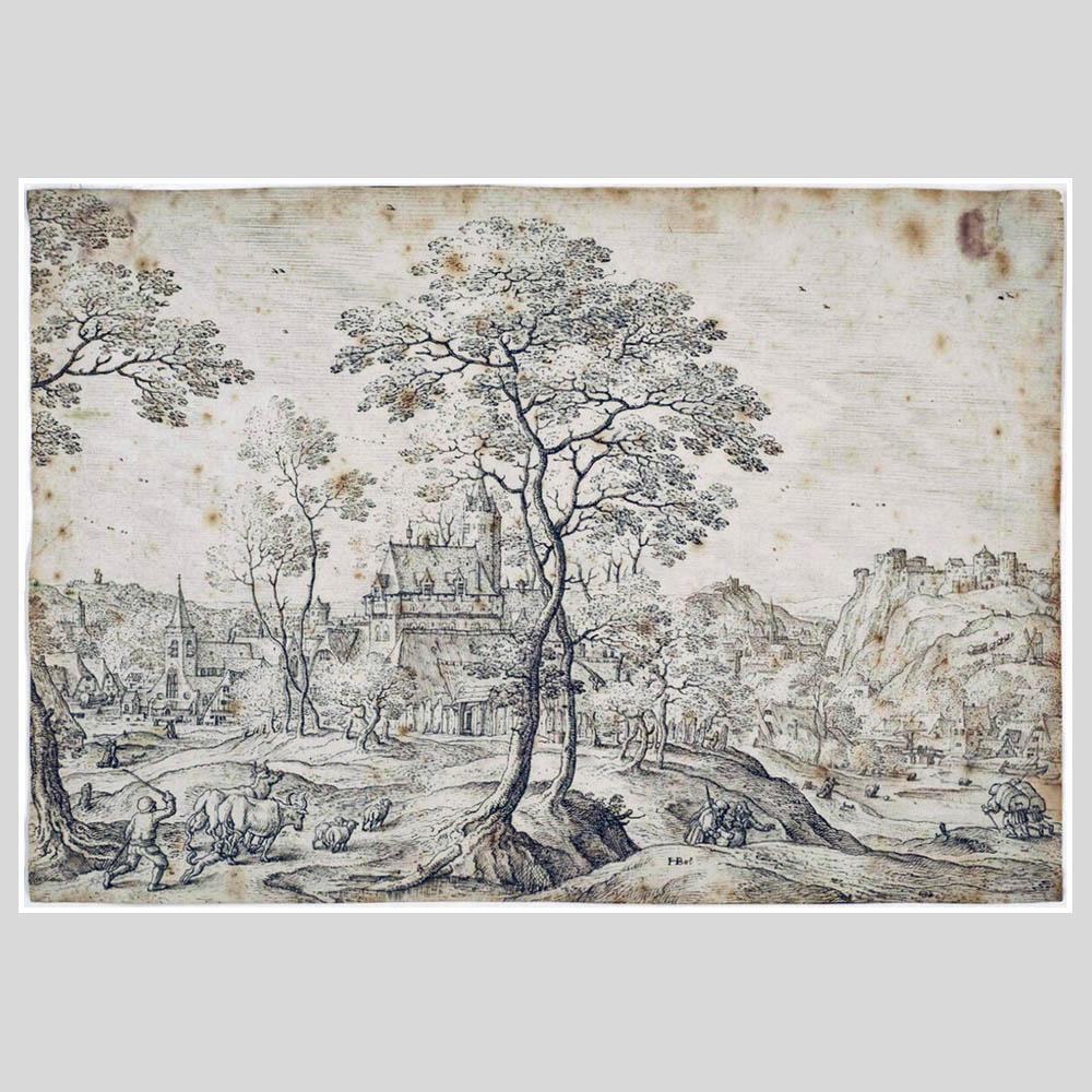 Ханс Бол. Холмистый пейзаж. 1560-1561