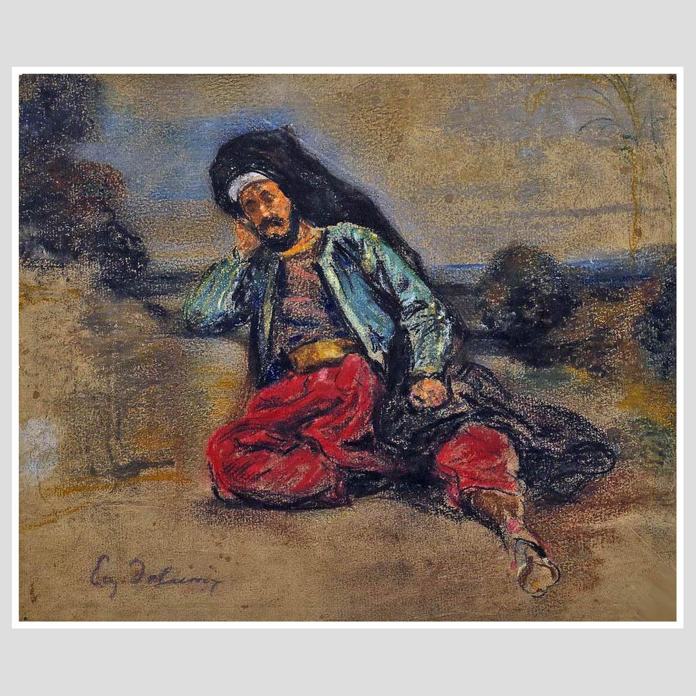 Эжен Делакруа. Отдыхающий араб. 1847-50