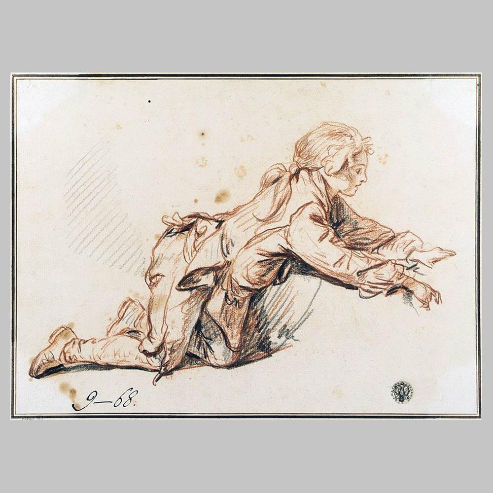 Жан-Батист Грез. Мальчик, стоящий на коленях. Перв. пол. 1760-х